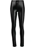 Junya Watanabe mid-rise glossy-finish leggings - Black