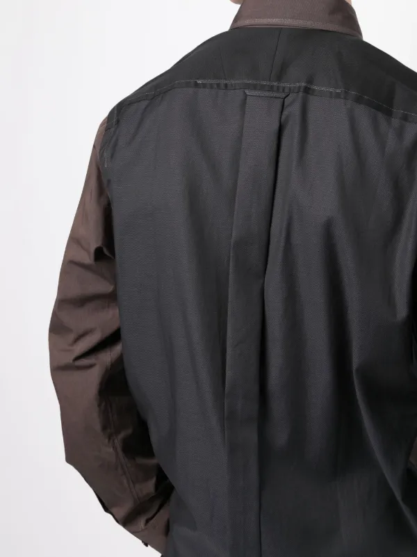 Junya Watanabe MAN long-sleeve Cotton Shirt | Brown | FARFETCH