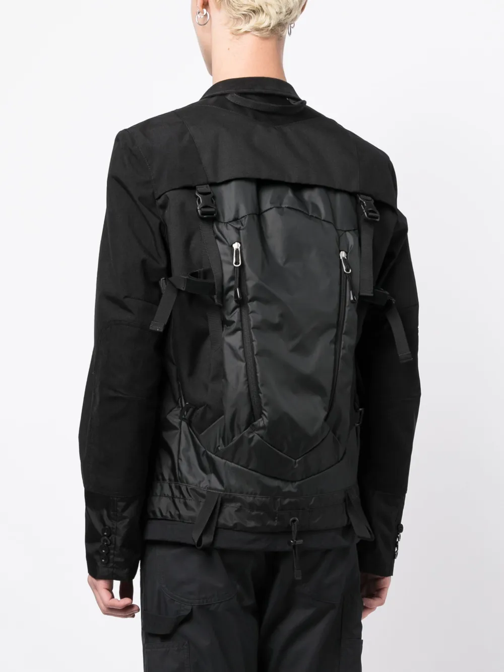 Junya Watanabe MAN single-breasted Panelled Blazer | Black