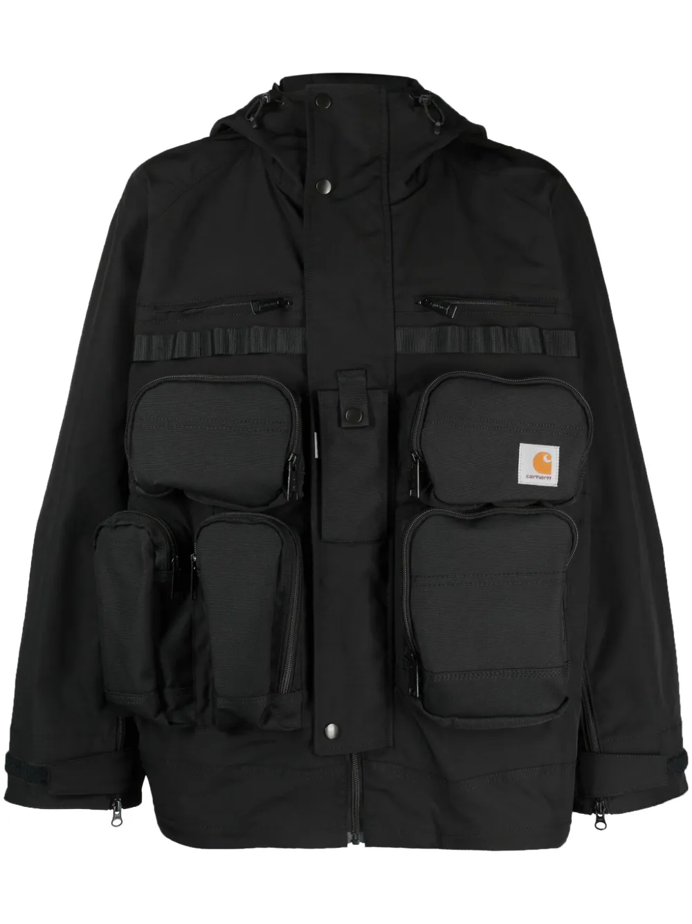 multi-pockets hooded jacket