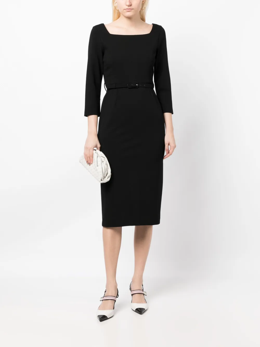 JANE Rachel pencil dress - Zwart