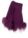 Taller Marmo feather-trimmed one-shoulder top - Pink