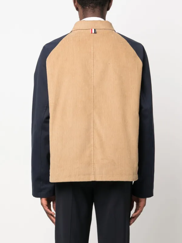 ダウンジャケット・コート THOM BROWNE CORDUROY PADDED JACKET Matte Finish Nylon Down Fill Quilted 4 Bar Hood Jacket