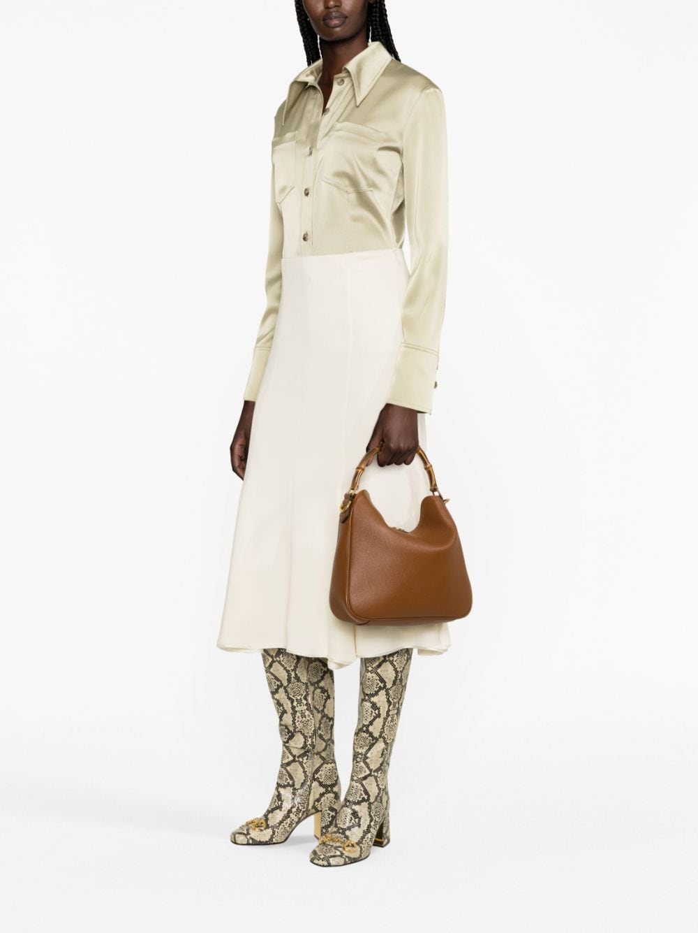 Shop Gucci Medium Diana Tote Bag In Braun
