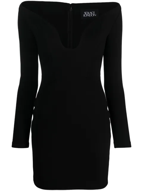 Solace London The Uma off-shoulder minidress