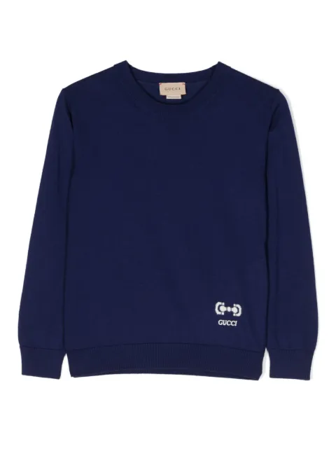 Gucci Kids logo-print cotton sweatshirt