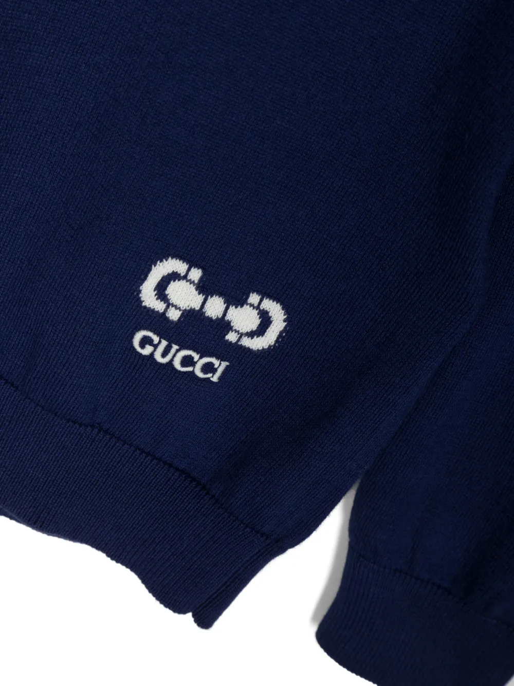  Gucci Kids Logo-print Cotton Sweatshirt - Blue 