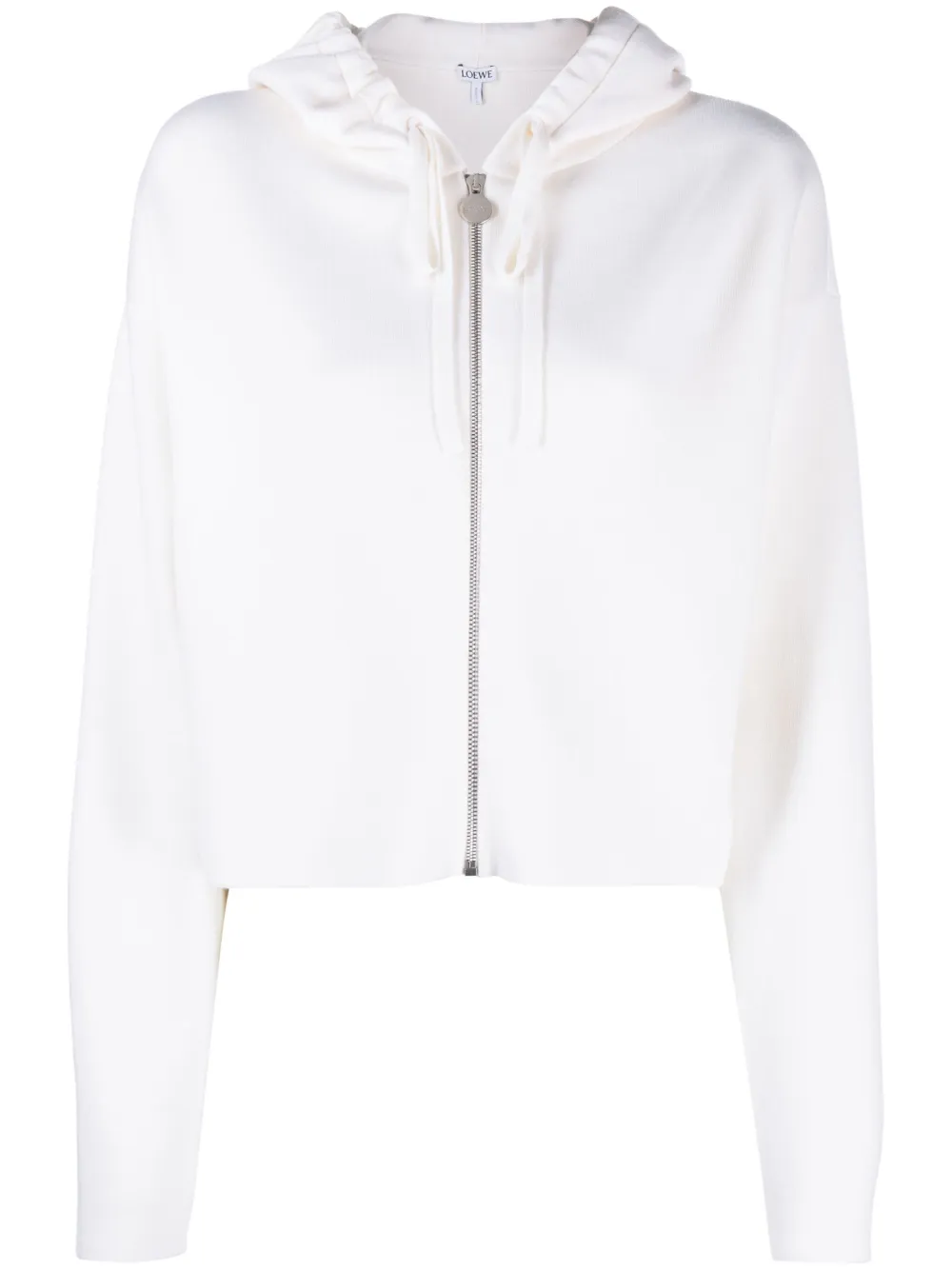 cropped zip-up hoodie