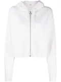 LOEWE cropped zip-up hoodie - White