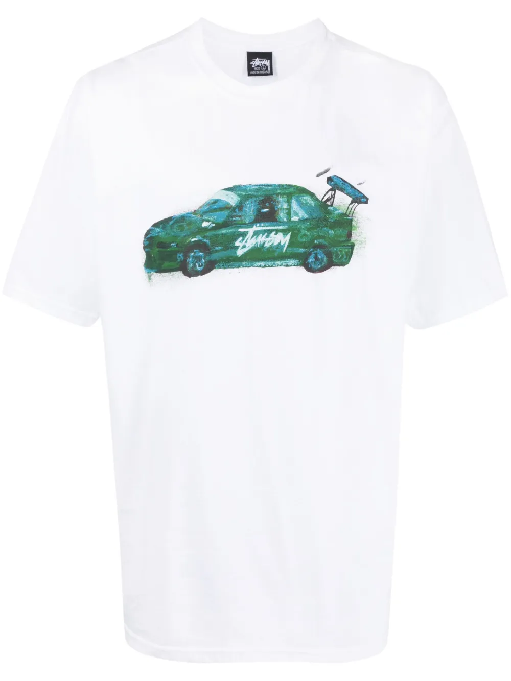 Stüssy Racecar graphic-print Cotton T-shirt - Farfetch