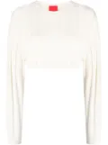 Cashmere In Love Remy ribbed-knit cropped jumper - White