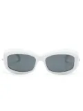 Givenchy Eyewear logo-engraved rectangular-frame sunglasses - White