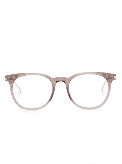 Saint Laurent Eyewear lentes con armazón redonda y logo grabado
