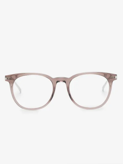 Saint Laurent Eyewear engraved-logo round-frame glasses