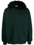 Marni faux-fur cotton hoodie - Green