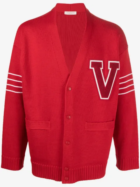 Valentino Garavani VLogo-patch wool cardigan