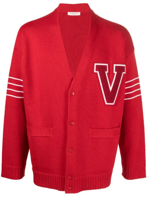 Cardigan à patch logo - Valentino Garavani - Modalova