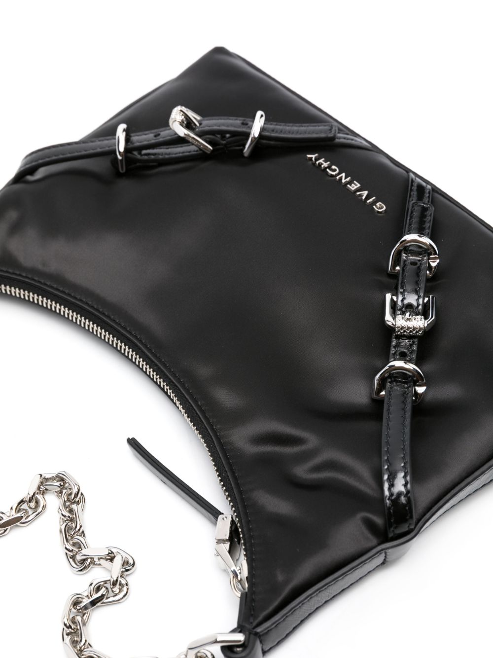 Shop Givenchy Voyou Logo-print Shoulder Bag In Schwarz