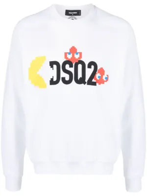 DSQUARED2 Icon Jersey Sweatshirt | White | FARFETCH CA