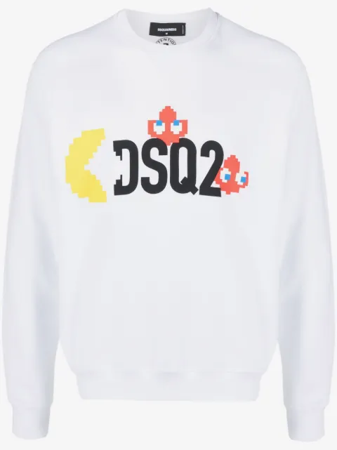 DSQUARED2 logo-print cotton sweatshirt