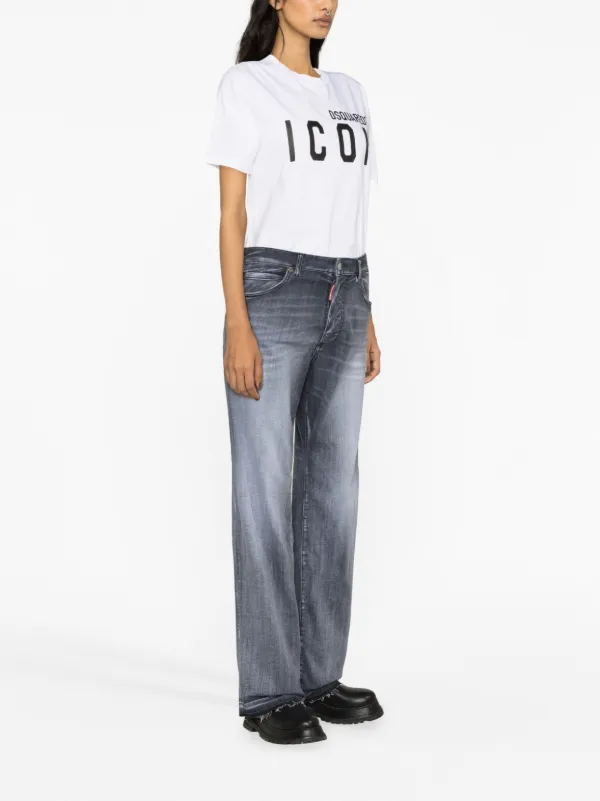 DSQUARED2 ストーンウォッシュ ストレートジーンズ | グレー | FARFETCH JP