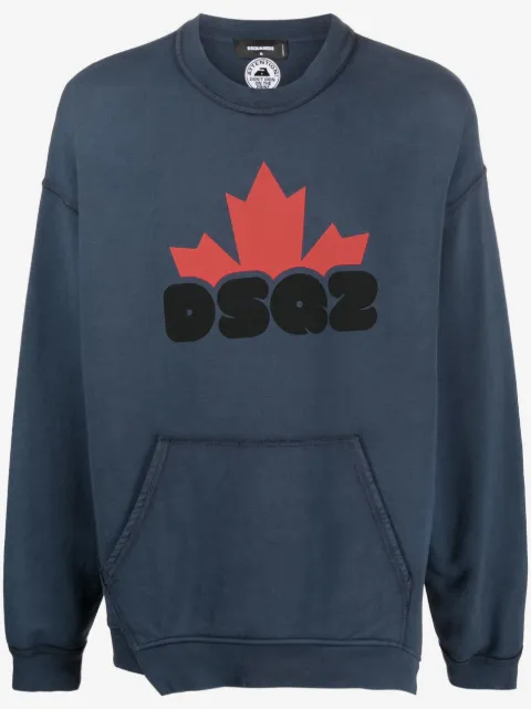 DSQUARED2 logo-print cotton jumper