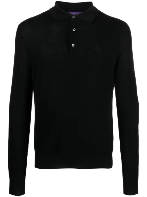 Ralph Lauren Purple Label logo-embroidered polo jumper