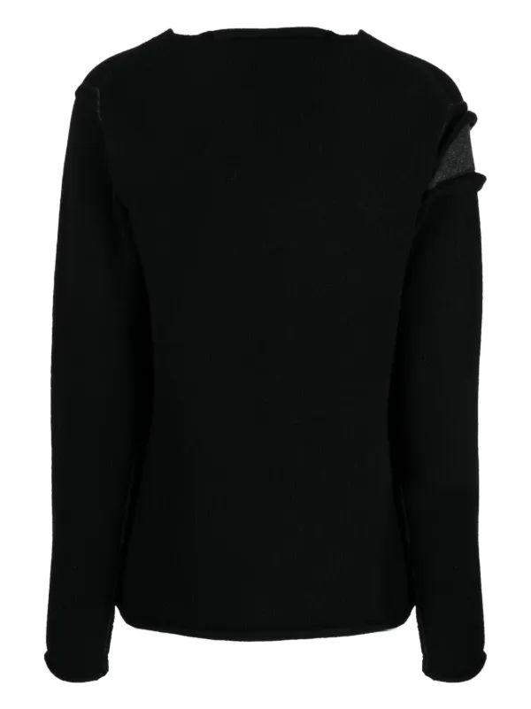 Y's コットン ニット ロングスリーブ カットソー 黒2