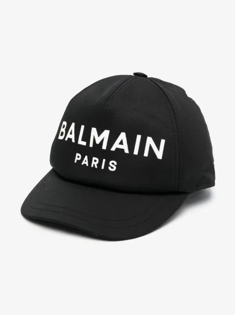 Balmain Kids casquette en coton à logo imprimé