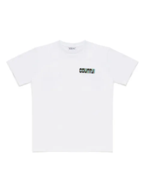Marcelo Burlon County Of Milan Kids تيشيرت قطن بنقش شعار الماركة