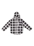 Marcelo Burlon County Of Milan Kids Blurred Check long-sleeve hoodie - Black