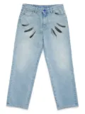 Marcelo Burlon County Of Milan Kids Wind Feathers straight jeans - Blue