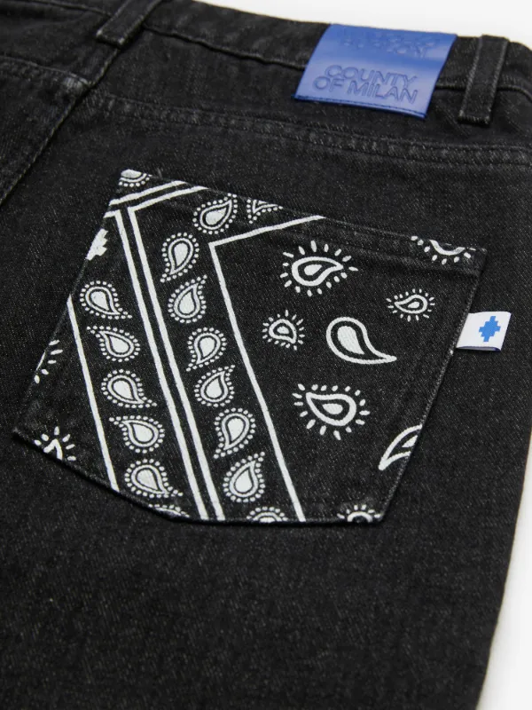 Bandana Insert straightleg jeans MARCELO BURLON® Official Site