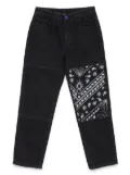 Marcelo Burlon County Of Milan Kids Bandana Insert straight-leg jeans - Blue