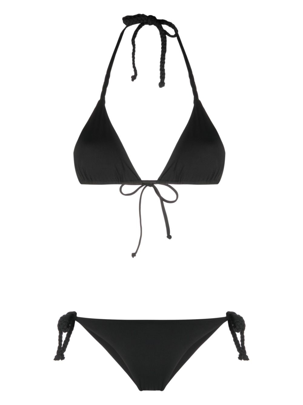 Manebi triangle-cup halterneck bikini set - Black