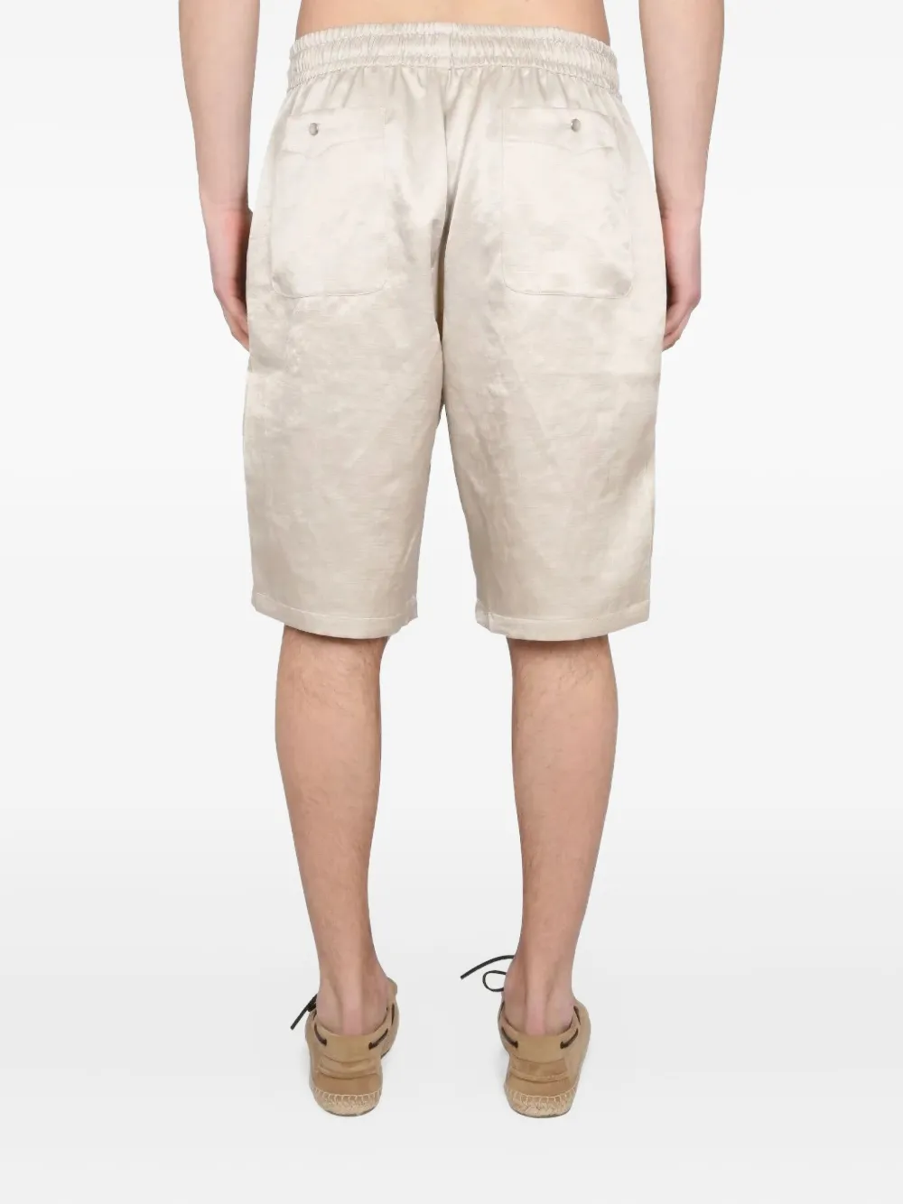 Needles Bermuda shorts met trekkoord Beige