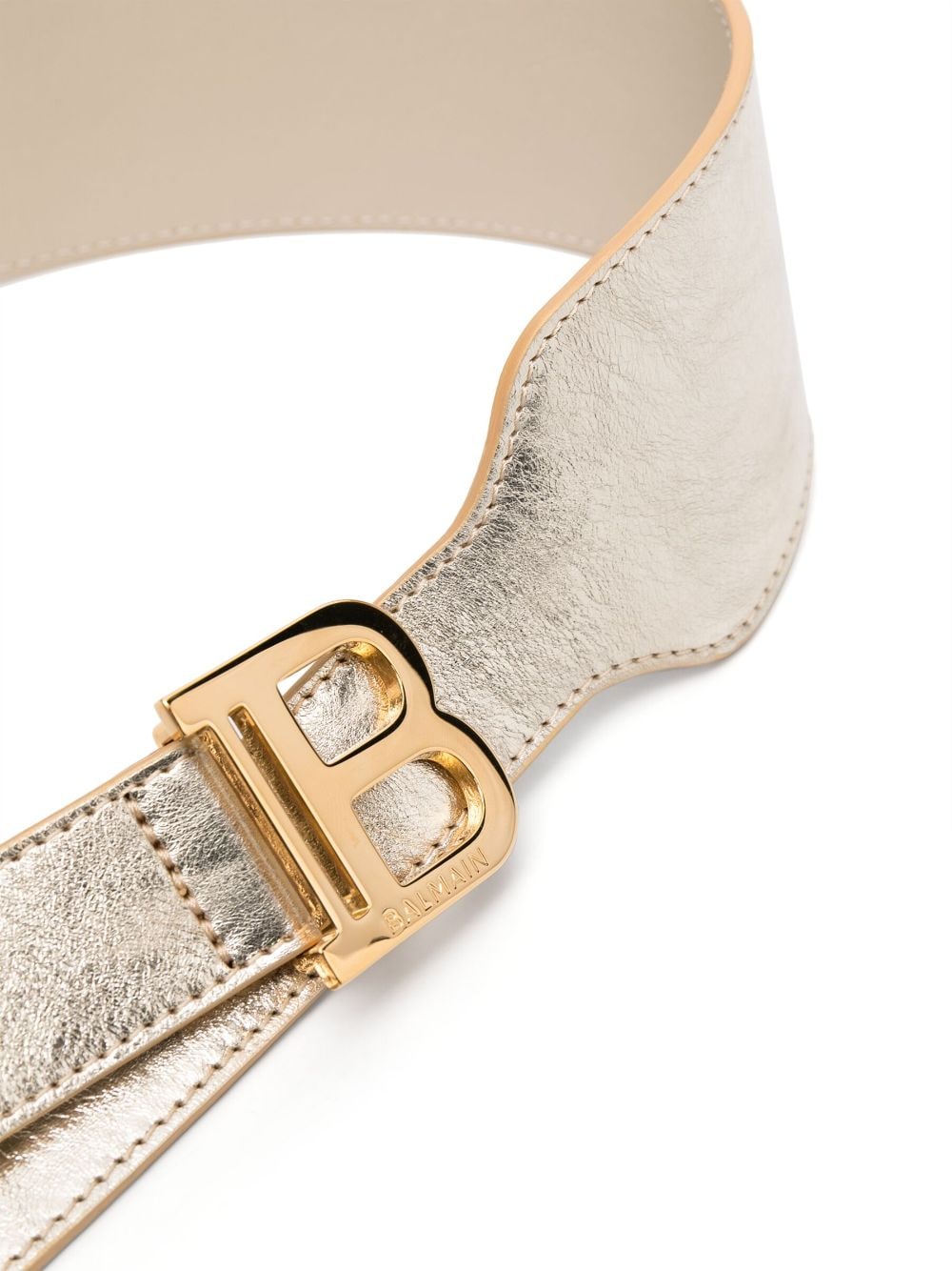 Image 2 of Balmain Kids metallic leather belt