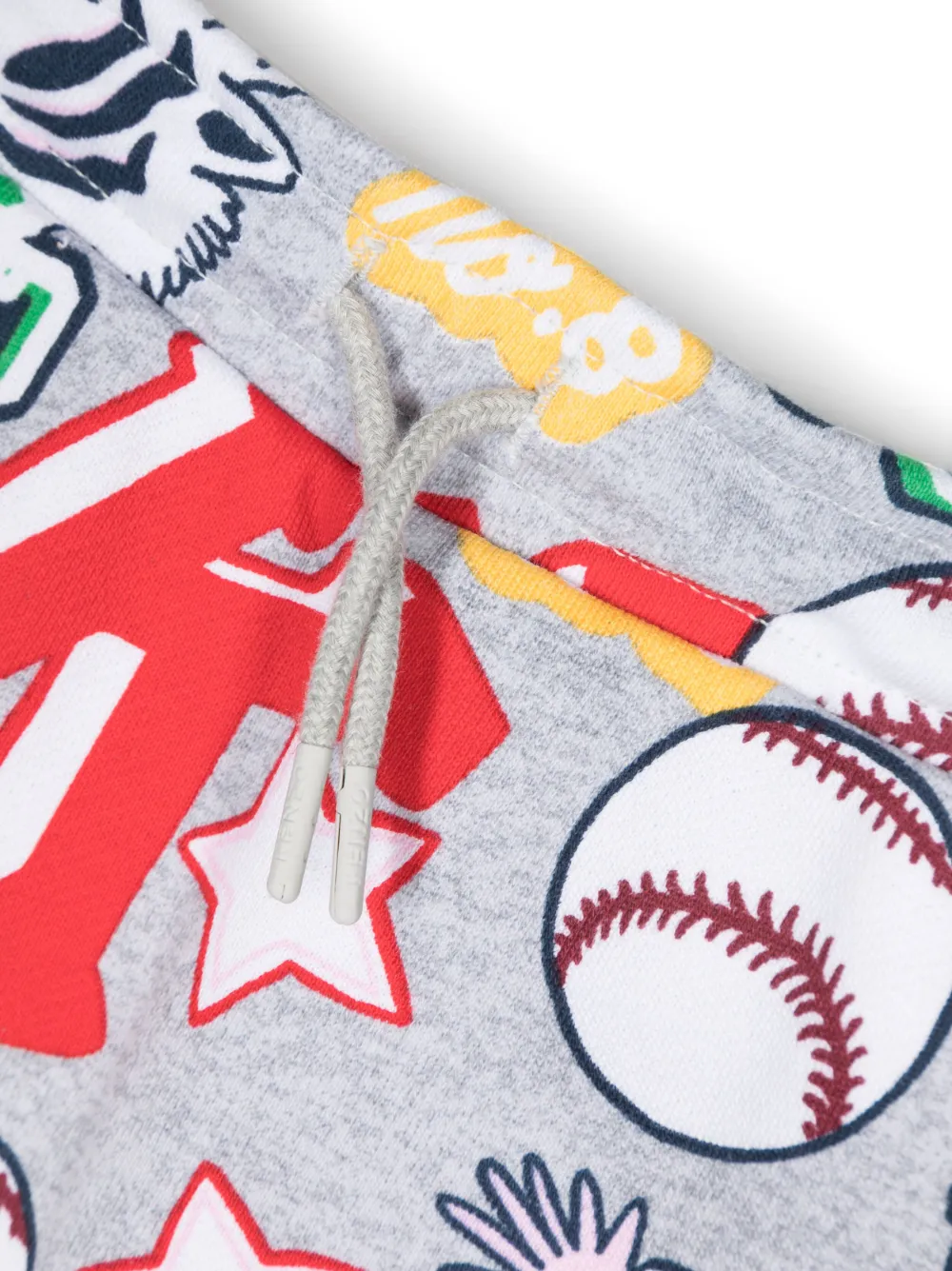  Kenzo Kids Varsity Tiger-print Drawstring Skirt - Grey 