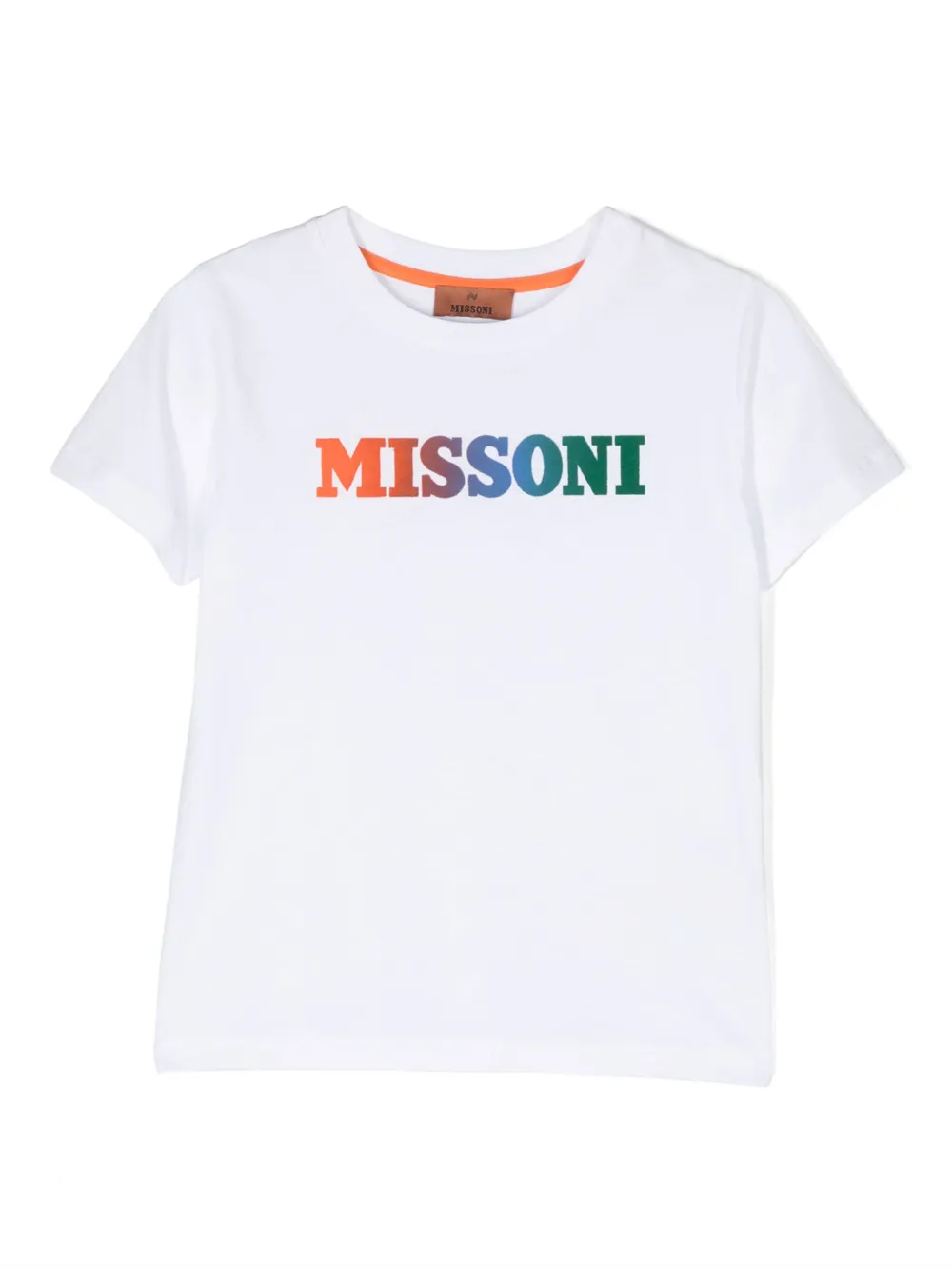 Shop Missoni Logo-print Cotton T-shirt In White