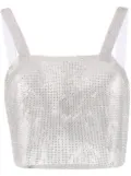 Santa Brands rhinestone-embellished crop top - SILVER