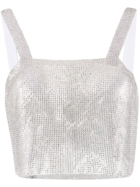 Santa Brands rhinestone-embellished crop top