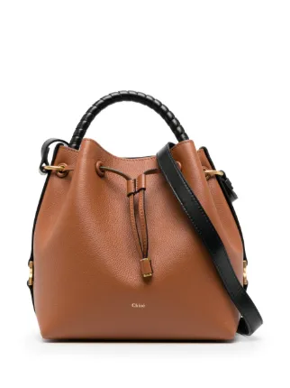 Chloe Marcie Leather Bucket Bag Brown FARFETCH IE