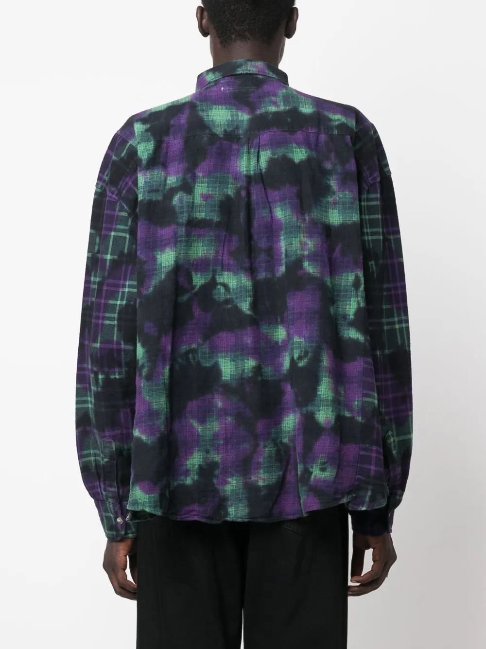 NEEDLES TIE-DYE PATTERN FLANNEL SHIRT
