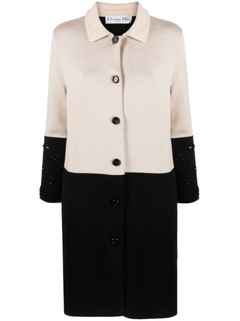 Christian Dior 2010 bicolour knee-length coat Women