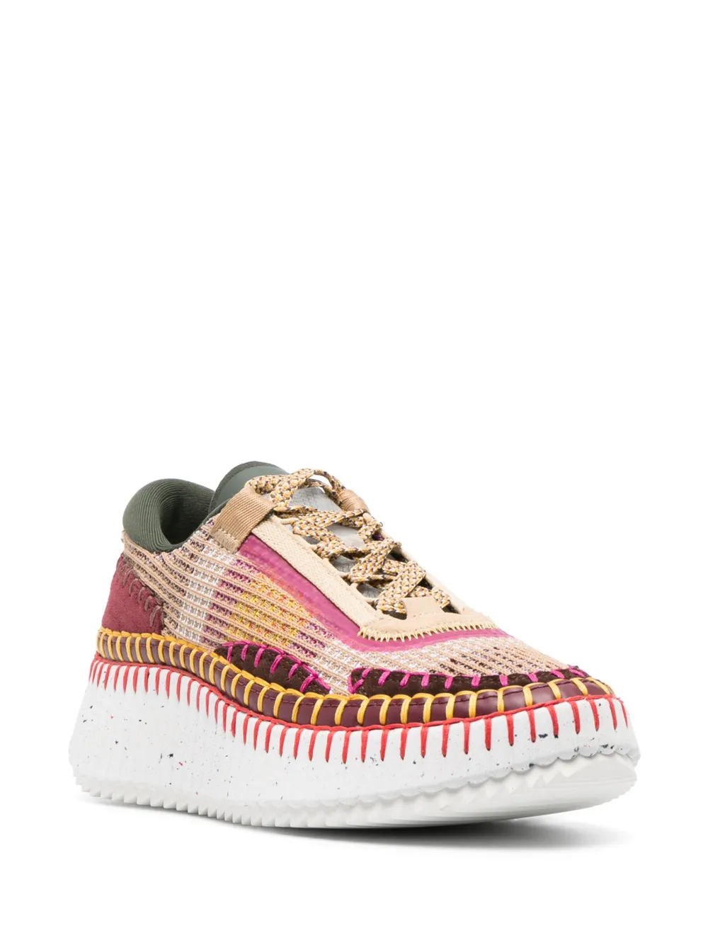 Chloé Nama suede sneakers - 274 COFFEE BROWN