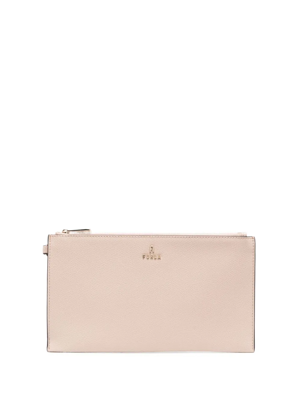 Furla Logo-plaque Clutch Bag In Pink