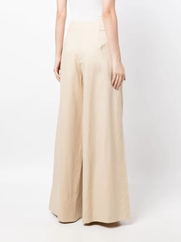 TWP box pleat Palazzo Pants Neutrals FARFETCH HK