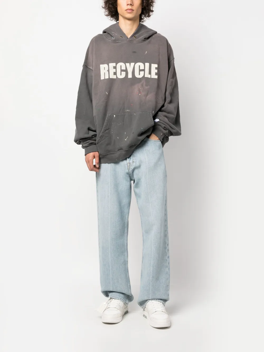 GALLERY DEPT. Hoodie met gerafelde afwerking - Grijs