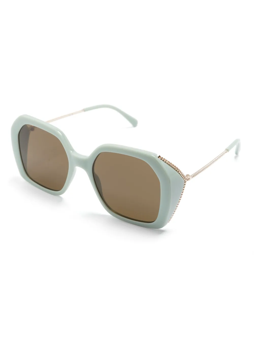 Stella McCartney Eyewear Zonnebril met vierkant montuur - Groen