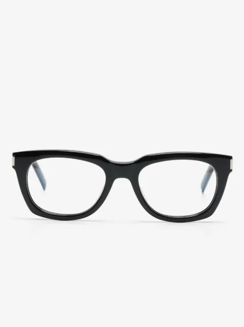Saint Laurent Eyewear logo-debossed rectangle-frame glasses